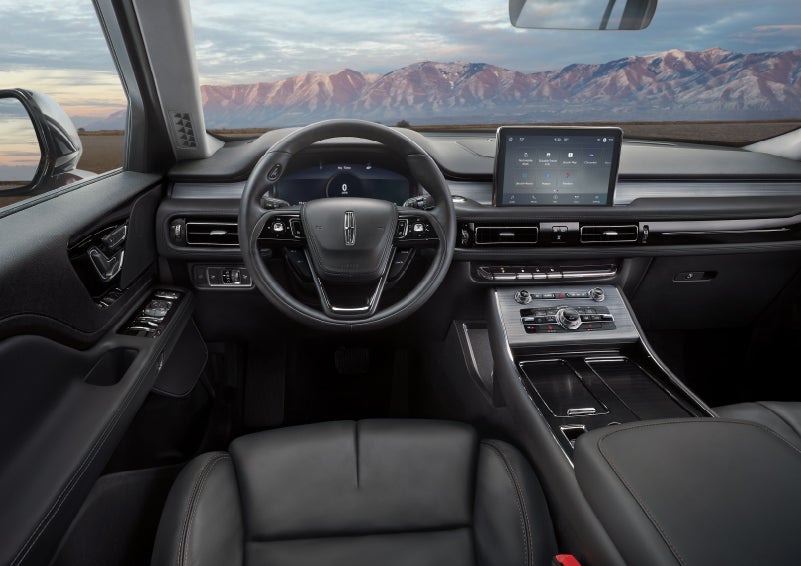 The interior of a Lincoln Aviator® SUV is shown | Bozard Lincoln in Saint Augustine FL
