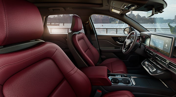 The available Perfect Position front seats in the 2024 Lincoln Corsair® SUV are shown. | Bozard Lincoln in Saint Augustine FL